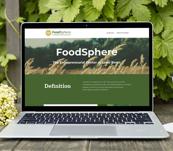 Wix Website Homepage for FoodSphere