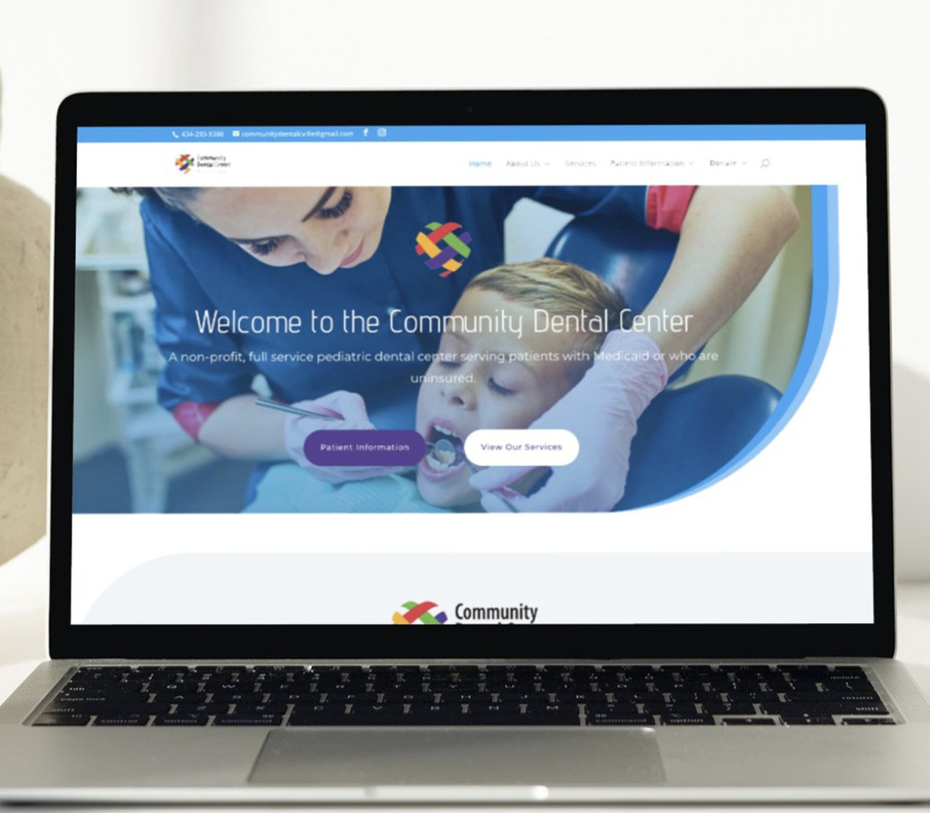 Wordpress website for dentist client